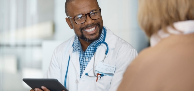 Doctor discussing care with patient